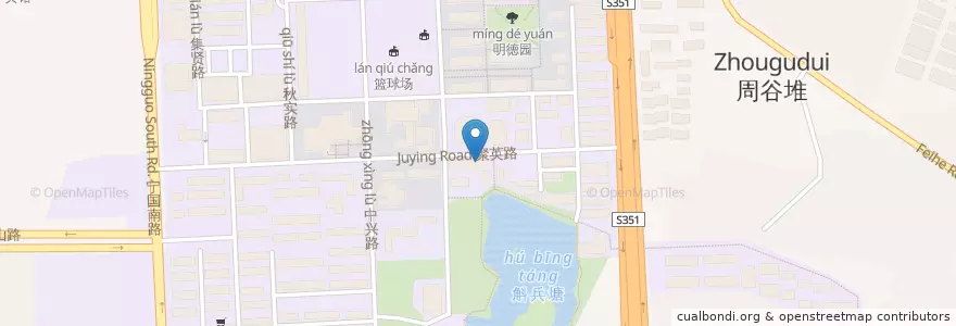 Mapa de ubicacion de 工大邮电所 en China, Anhui, Hefei, 包河区 (Baohe), 合肥市区, 包公街道.