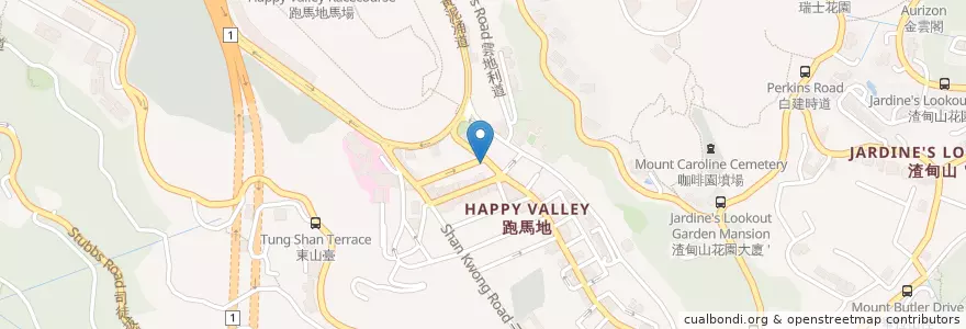 Mapa de ubicacion de 成和道公廁 Sing Woo Road Public Toilet en Chine, Guangdong, Hong Kong, Île De Hong Kong, Nouveaux Territoires, 灣仔區 Wan Chai District.