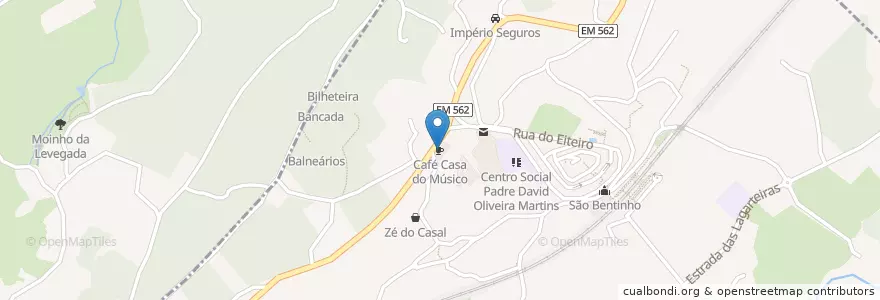 Mapa de ubicacion de Café Casa do Músico en Portugal, Nord, Cávado, Braga, Braga, Ruilhe.