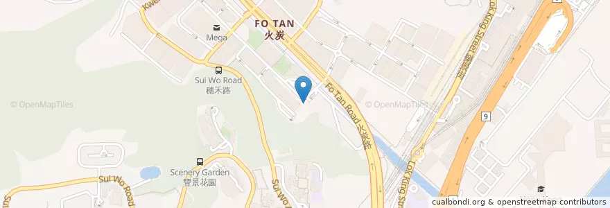 Mapa de ubicacion de 火炭村公廁 Fo Tan Village Public Toilet en China, Cantão, Hong Kong, Novos Territórios, 沙田區 Sha Tin District.