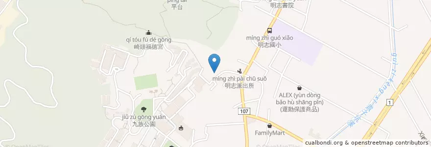 Mapa de ubicacion de 頂泰山巖 en 台湾, 新北市, 泰山区.