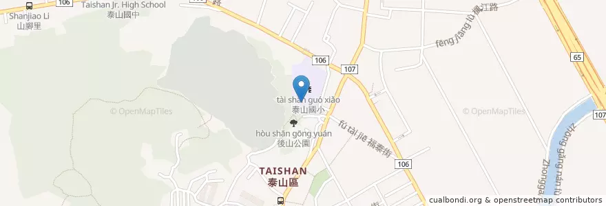 Mapa de ubicacion de 泰山國小附設幼稚園 en تايوان, تايبيه الجديدة, 泰山區.
