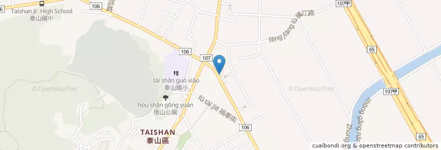 Mapa de ubicacion de 麥當勞 en تايوان, تايبيه الجديدة, 泰山區.