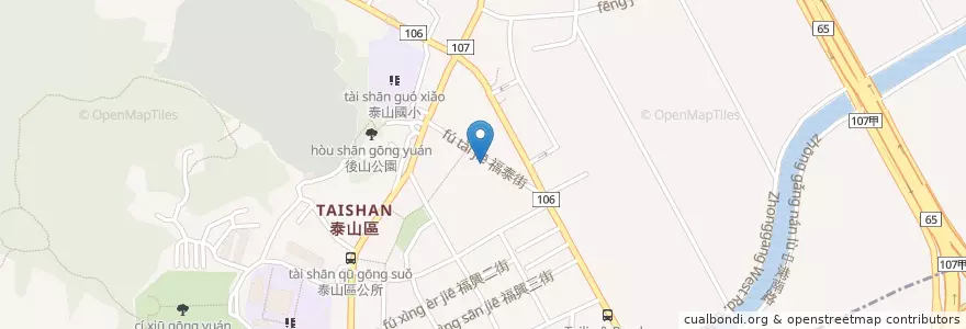 Mapa de ubicacion de 泰山區舊市場 en 台湾, 新北市, 泰山区.