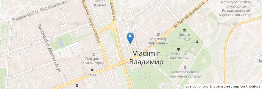 Mapa de ubicacion de Управление Центрального банка РФ en Russia, Central Federal District, Vladimir Oblast, Городской Округ Владимир.