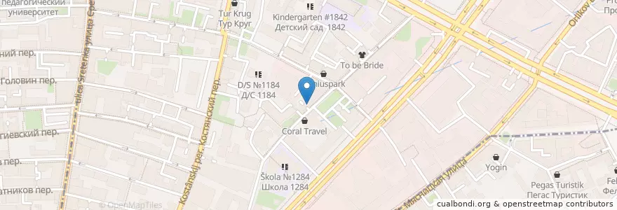 Mapa de ubicacion de Банк Агросоюз en Russland, Föderationskreis Zentralrussland, Moskau, Zentraler Verwaltungsbezirk, Красносельский Район.