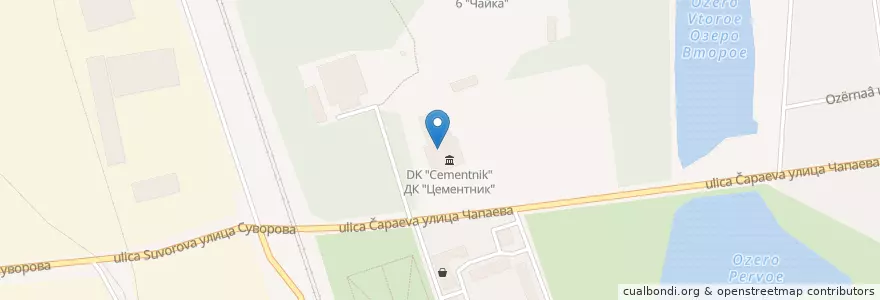 Mapa de ubicacion de ДК "Цементник" en Russie, District Fédéral Central, Oblast De Moscou, Городской Округ Воскресенск.