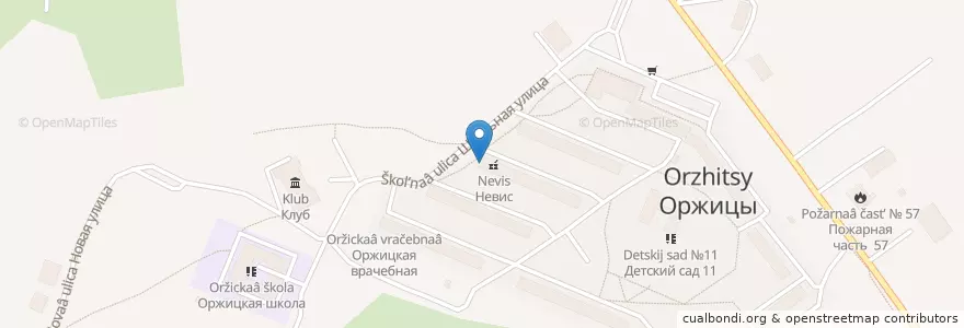 Mapa de ubicacion de Сбербанк en Russland, Föderationskreis Nordwest, Oblast Leningrad, Ломоносовский Район, Оржицкое Сельское Поселение.