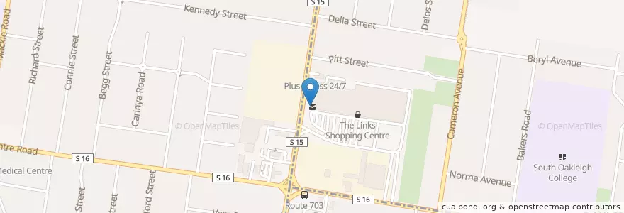 Mapa de ubicacion de Australia Post en أستراليا, ولاية فيكتوريا, City Of Monash.