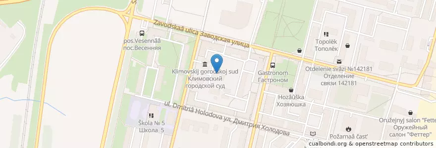 Mapa de ubicacion de Маленький профессор en Rússia, Distrito Federal Central, Oblast De Moscou, Городской Округ Подольск.