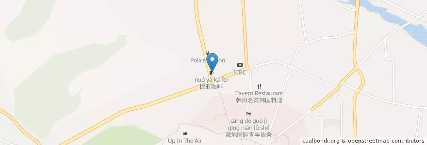 Mapa de ubicacion de 挪亚咖啡 en Chine, Yunnan, 迪庆藏族自治州, 香格里拉市, 建塘镇.