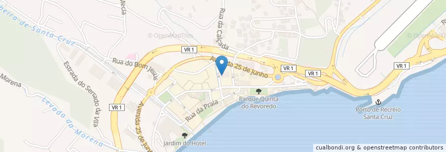 Mapa de ubicacion de Tribunal Judicial de Santa Cruz en Portugal, Santa Cruz, Santa Cruz.