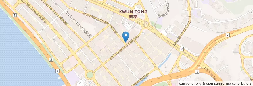 Mapa de ubicacion de 匯豐銀行 HSBC en 中国, 广东省, 香港 Hong Kong, 九龍 Kowloon, 新界 New Territories, 觀塘區 Kwun Tong District.