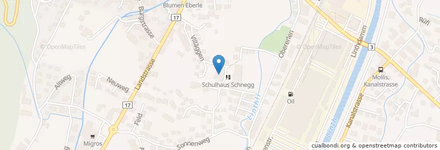 Mapa de ubicacion de Schulhaus Schnegg en Schweiz/Suisse/Svizzera/Svizra, Glarus, Glarus Nord.