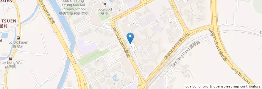 Mapa de ubicacion de 天耀 Tin Yiu en 中国, 香港 Hong Kong, 广东省, 新界 New Territories, 元朗區 Yuen Long District.