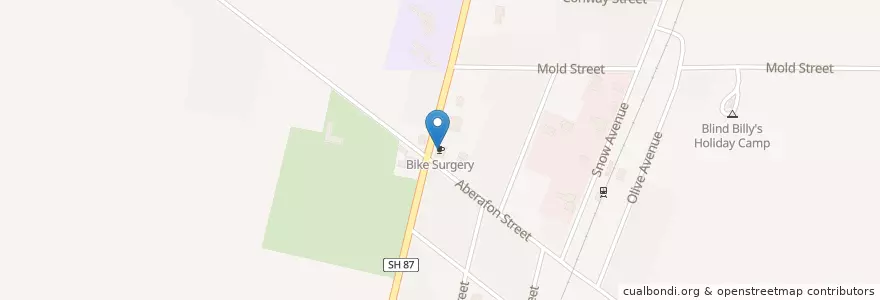 Mapa de ubicacion de Cycle Surgery en ニュージーランド, オタゴ, Dunedin City.