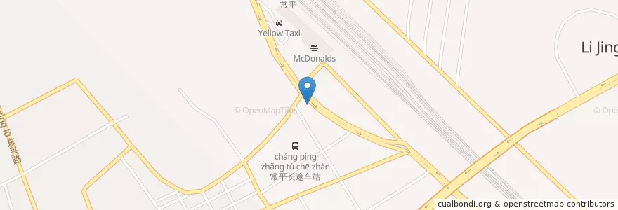 Mapa de ubicacion de Cafe De Coral en 中国, 広東省, 東莞市, 常平镇 (Changping).