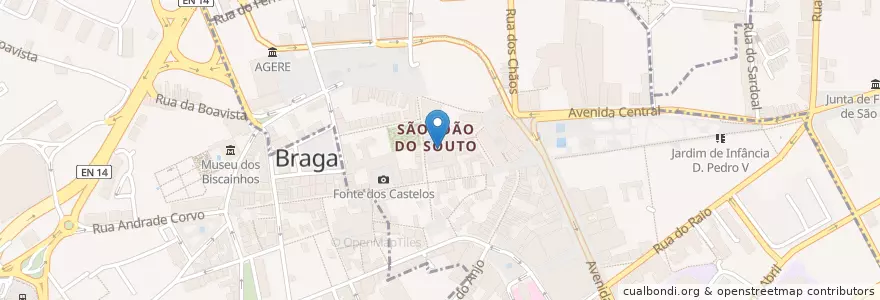 Mapa de ubicacion de DGEMA en البرتغال, المنطقة الشمالية (البرتغال), براغا, كافادو, براغا, São José De São Lázaro E São João Do Souto.