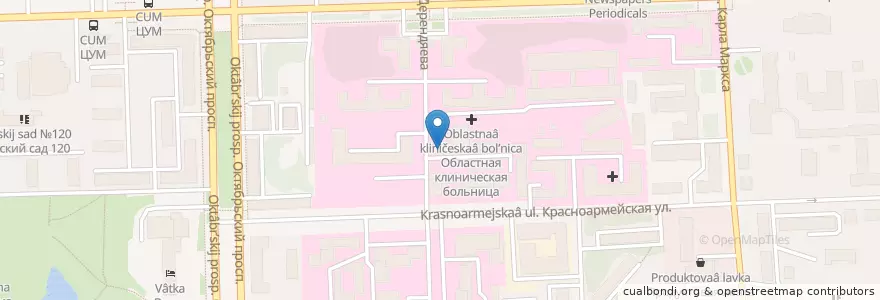 Mapa de ubicacion de столовая en Rusia, Приволжский Федеральный Округ, Óblast De Kírov, Городской Округ Киров.