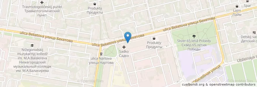 Mapa de ubicacion de ВТБ en Russie, District Fédéral De La Volga, Oblast De Nijni Novgorod, Городской Округ Нижний Новгород.