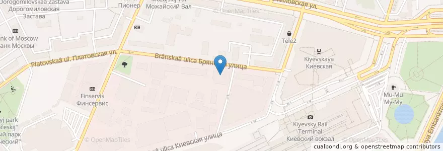 Mapa de ubicacion de Лето en Russia, Distretto Federale Centrale, Москва, Западный Административный Округ, Район Дорогомилово.