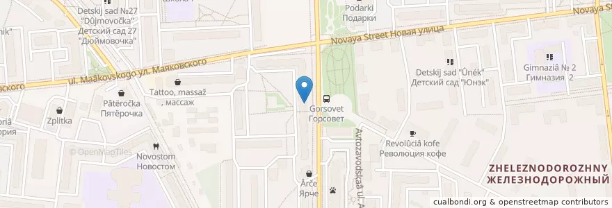 Mapa de ubicacion de Детская библиотека en 俄罗斯/俄羅斯, Центральный Федеральный Округ, 莫斯科州, Городской Округ Балашиха.
