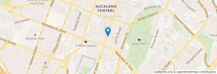Mapa de ubicacion de ANZ en Nova Zelândia, Auckland, Waitematā.