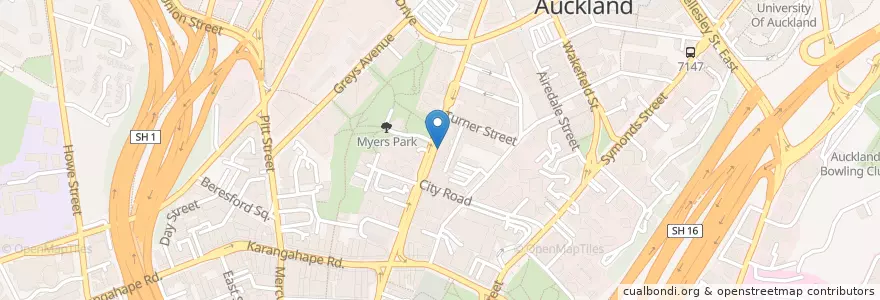 Mapa de ubicacion de Ah Ssak Restaurant en ニュージーランド, オークランド, Waitematā.