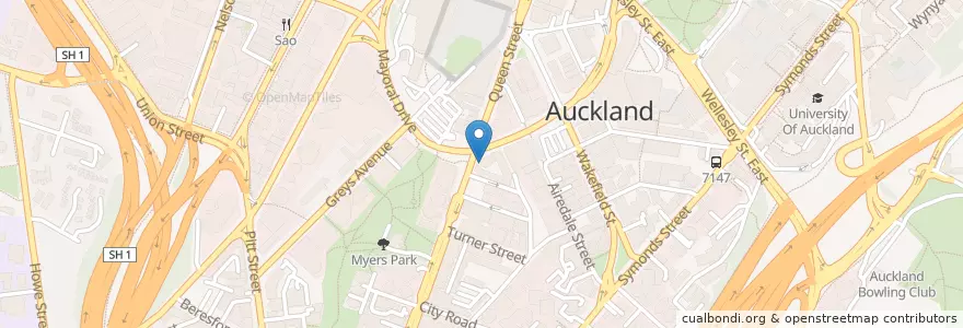 Mapa de ubicacion de Ku Bick en نيوزيلندا, أوكلاند, Waitematā.