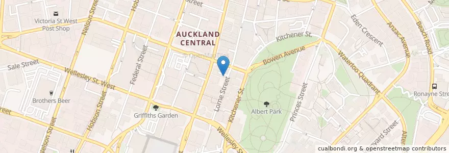 Mapa de ubicacion de Sheinkin Restaurant and Cafe en نیوزیلند, Auckland, Waitematā.