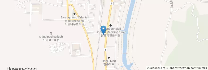 Mapa de ubicacion de 麦当劳 en 韩国/南韓, 京畿道, 议政府市.