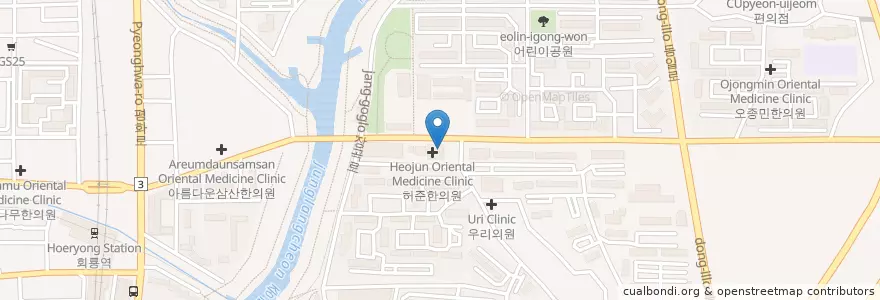 Mapa de ubicacion de 의정부농협 (Uijeongbu Nonghyup) en Zuid-Korea, Gyeonggi-Do, 의정부시.