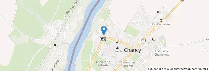 Mapa de ubicacion de Le Virage en Francia, Francia Metropolitana, Auvergne-Rhône-Alpes, Gex, Pougny.
