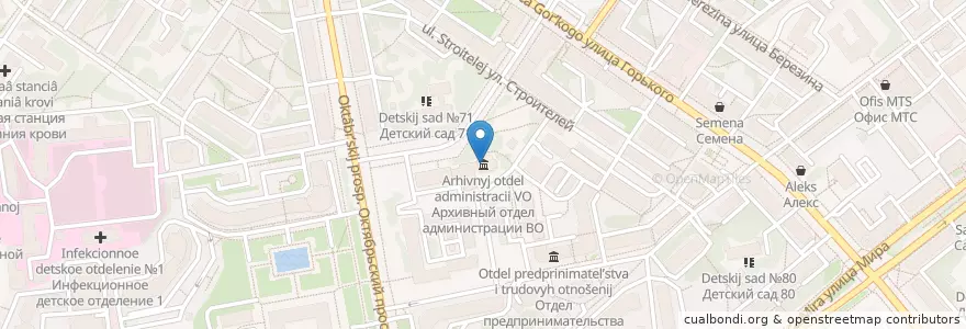 Mapa de ubicacion de Архивный отдел администрации ВО en Rusia, Distrito Federal Central, Óblast De Vladímir, Городской Округ Владимир.