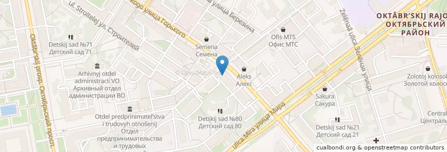 Mapa de ubicacion de Библиотека для слепых en Rusia, Distrito Federal Central, Óblast De Vladímir, Городской Округ Владимир.