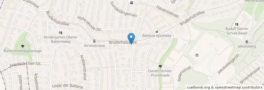 Mapa de ubicacion de Cafe Streuli en Suiza, Basilea-Ciudad, Basilea.