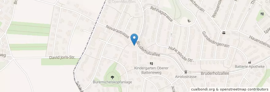 Mapa de ubicacion de Stucki en スイス, Basel-Landschaft, Bezirk Arlesheim.
