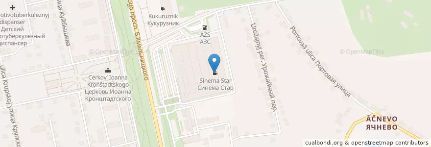 Mapa de ubicacion de Синема Стар en Rússia, Distrito Federal Central, Oblast De Belgorod, Белгородский Район, Городской Округ Белгород.