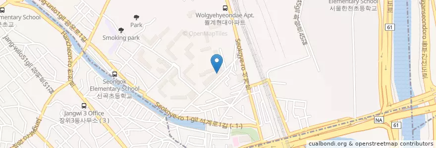 Mapa de ubicacion de 성심온누리 약국 en Corea Del Sud, Seul, 노원구, 월계1동.