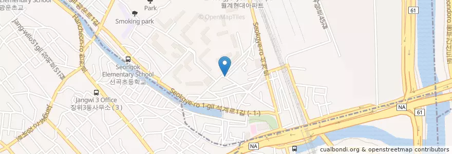 Mapa de ubicacion de 삼대 냉면(3 Generation Naengmyeon(Cold noodles)) en Республика Корея, Сеул, 노원구, 월계1동.