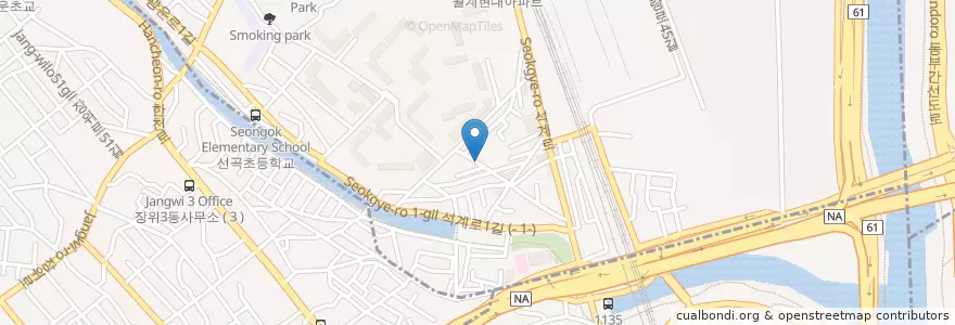 Mapa de ubicacion de 부산 어묵/만두(Busan Kamaboko/Mandu) en Korea Selatan, 서울, 노원구, 월계1동.