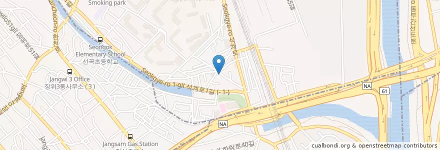 Mapa de ubicacion de 피자스쿨 (Pizza School) en Güney Kore, Seul, 노원구, 월계1동.