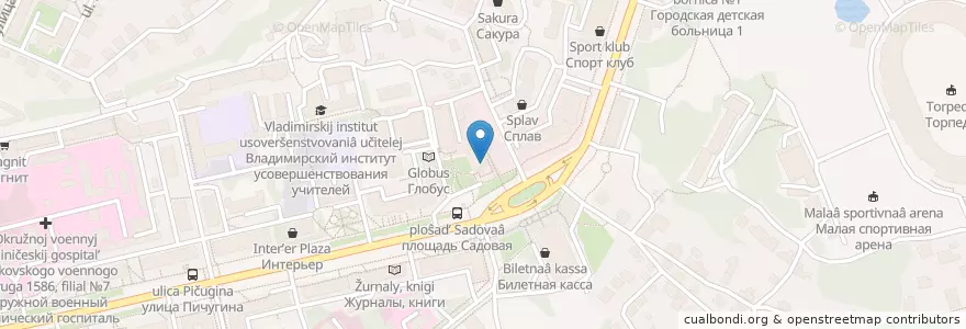 Mapa de ubicacion de Чески Крумлов en Russland, Föderationskreis Zentralrussland, Oblast Wladimir, Городской Округ Владимир.