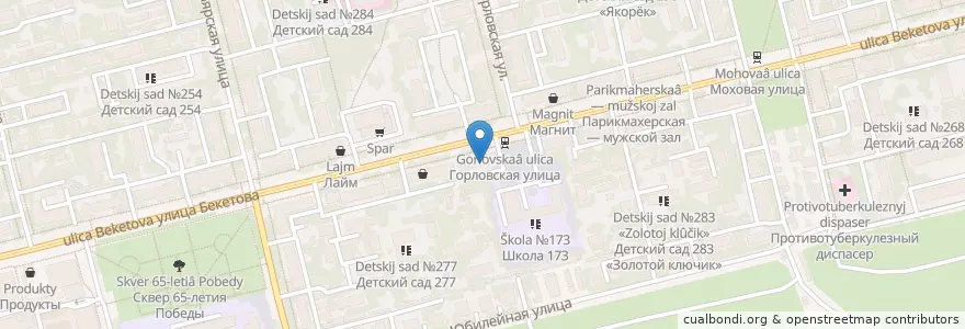 Mapa de ubicacion de Вечерняя школа №23 en ロシア, 沿ヴォルガ連邦管区, ニジニ・ノヴゴロド州, ニジニ・ノヴゴロド管区.