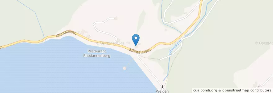 Mapa de ubicacion de Rhodannenberg en Svizzera, Glarona, Glarus.