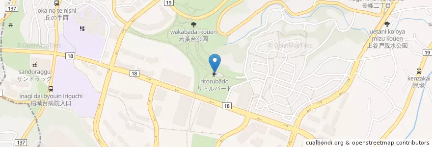 Mapa de ubicacion de リトルバード en Giappone, Tokyo, 稲城市.