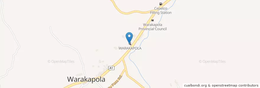 Mapa de ubicacion de Warakapola en سريلانكا, සබරගමුව පළාත, කෑගල්ල දිස්ත්‍රික්කය.