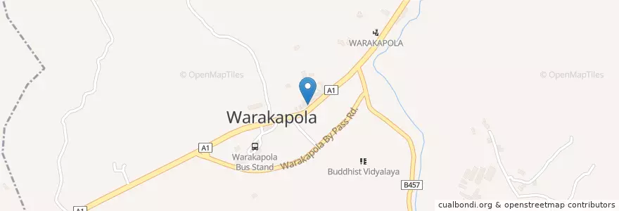 Mapa de ubicacion de Warakapola Post Office en سريلانكا, සබරගමුව පළාත, කෑගල්ල දිස්ත්‍රික්කය.