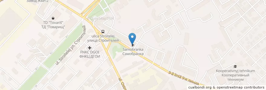 Mapa de ubicacion de Самобранка en ロシア, 中央連邦管区, リャザン州, Городской Округ Рязань.