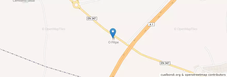 Mapa de ubicacion de O Filipe en 葡萄牙, Centro, Baixo Mondego, Coimbra, Condeixa-A-Nova, Sebal E Belide.